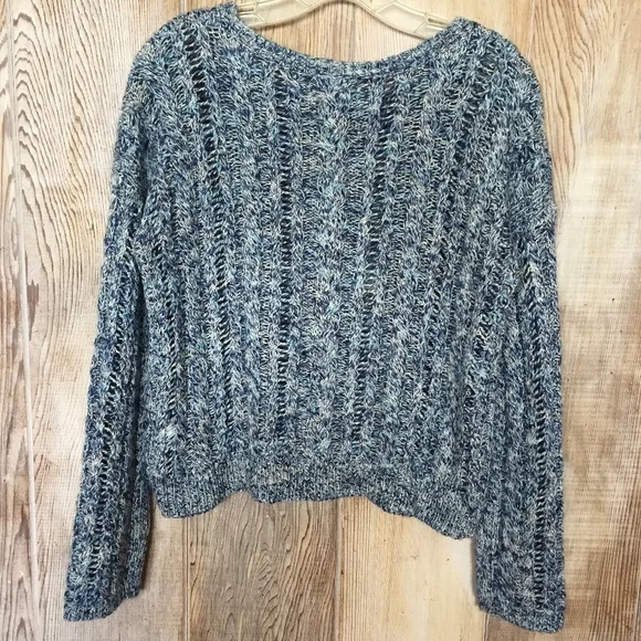 Denim & Supply Blue Marled Pullover Sweater M - Picture 5 of 8